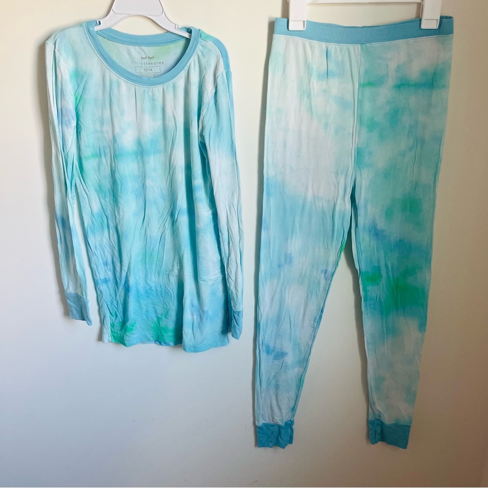 READ Little Sleepies Tidepool Watercolor Two Piece Bamboo Pajama Set Size 12/14